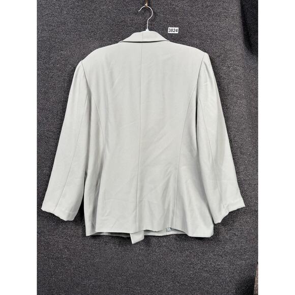 Le Suit Blazer Womens 16 Gray Double Breasted Office Career Jacket Polyester - Picture 2 of 7